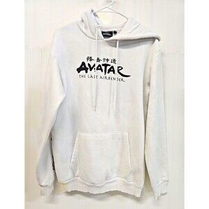 Nickelodeon Avatar Last Airbender Aang Mens S White Pullover Hoodie Graphic